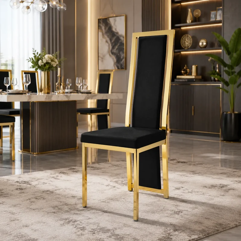 Chaises dorée beige DIA