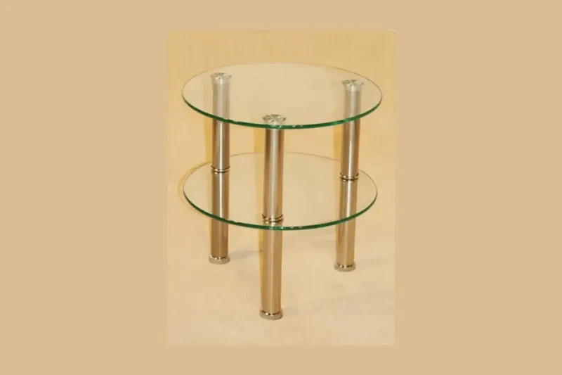 Gueridon Leon Verre Transparent 90x65 CM