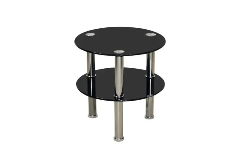 Gueridon Leon Verre Noir 90x60 CM