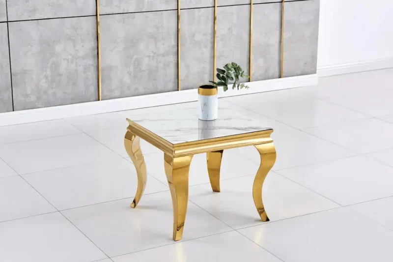 Gueridon Baroque Pieds Gold 50x50 CM