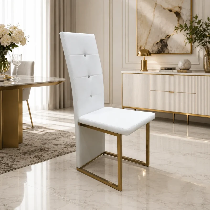 Chaises Lorene Similicuir Blanc