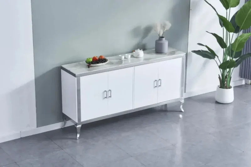 Buffet Baroque Effet Marbre 170 cm – 4 Portes