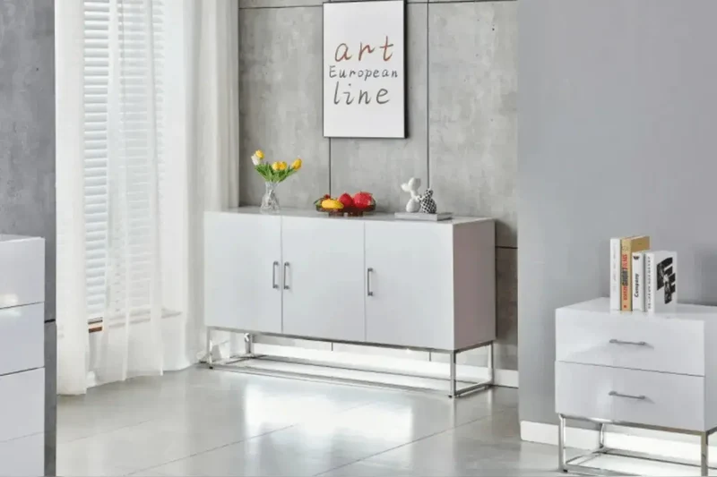 Buffet Alya Laqué 150 cm – Buffet Moderne 3 Portes