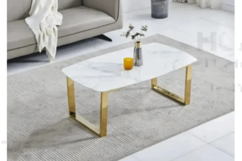 Table basse Lola Marbre Dore