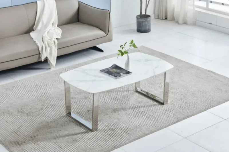 Table basse Lola Marbre Argent