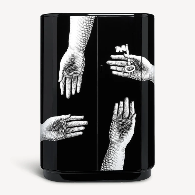 Curved Cabinet Mani con Chiave e Serratura
