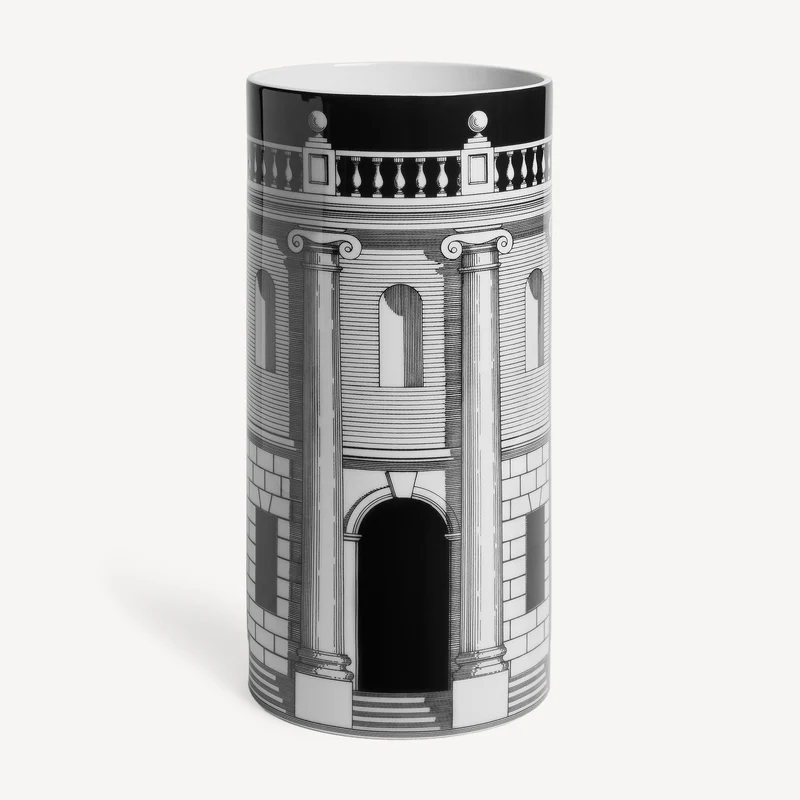 Medium Cylindrical Vase Casa con Colonne