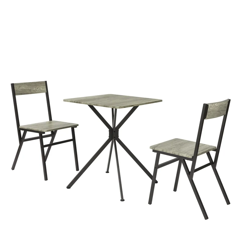 SoBuy OGT37-N Ensemble Table et 2 Chaise Lot Table de Salle à Manger avec 2 Chaises de Style Industriel pour Cuisine