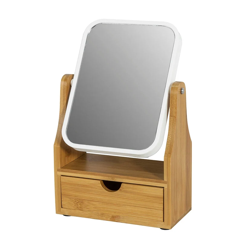 sebuyfr.comG245-N Miroir de Table Miroir de Maquillage Coiffeuse en bois Miroir pivotant