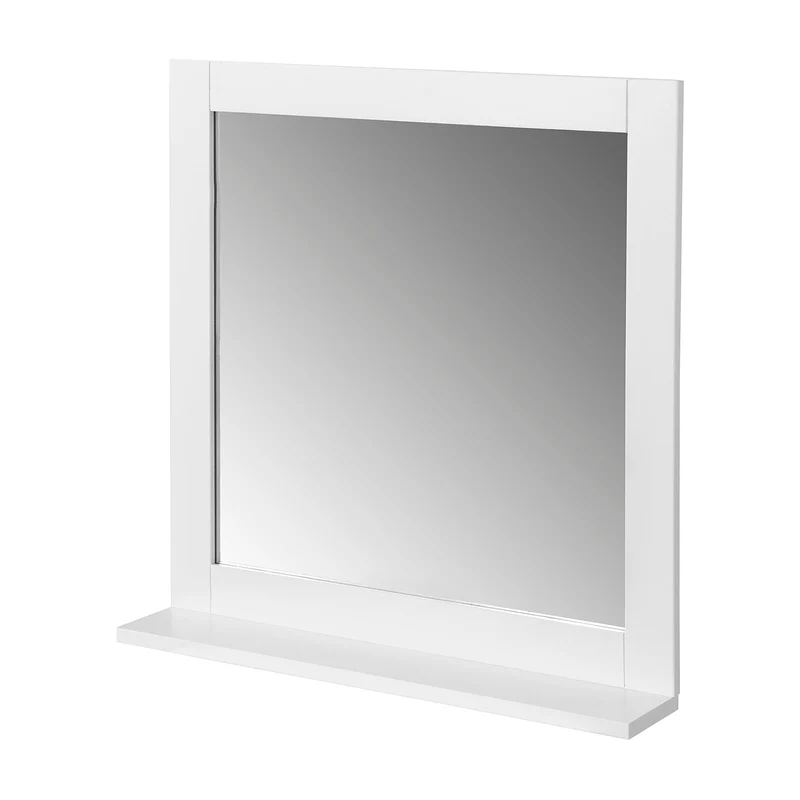 SoBuy BZR16-W Miroir Mural Meuble Salle de Bain avec 1 étage Plateau