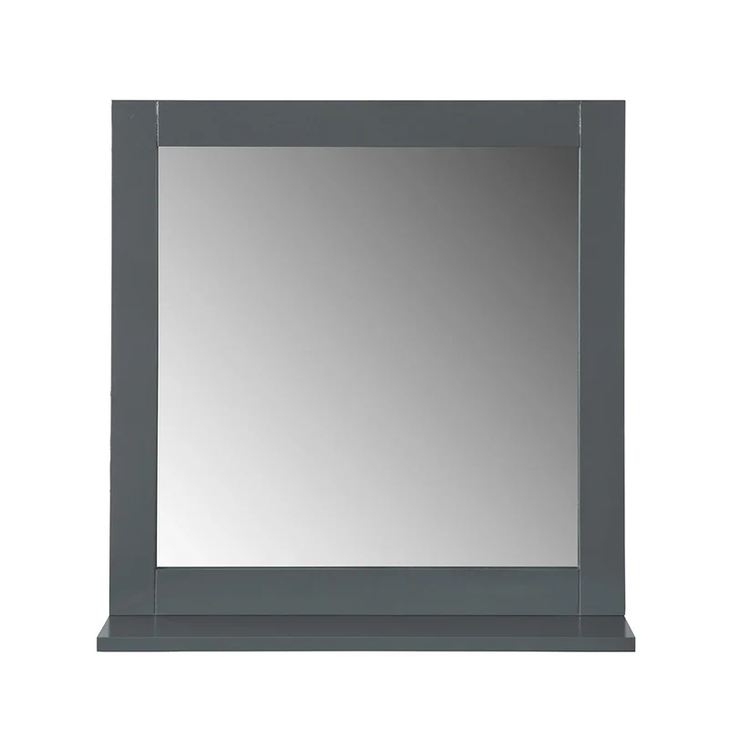 SoBuy BZR16-DG Miroir Mural Meuble Salle de Bain avec 1 étage Plateau
