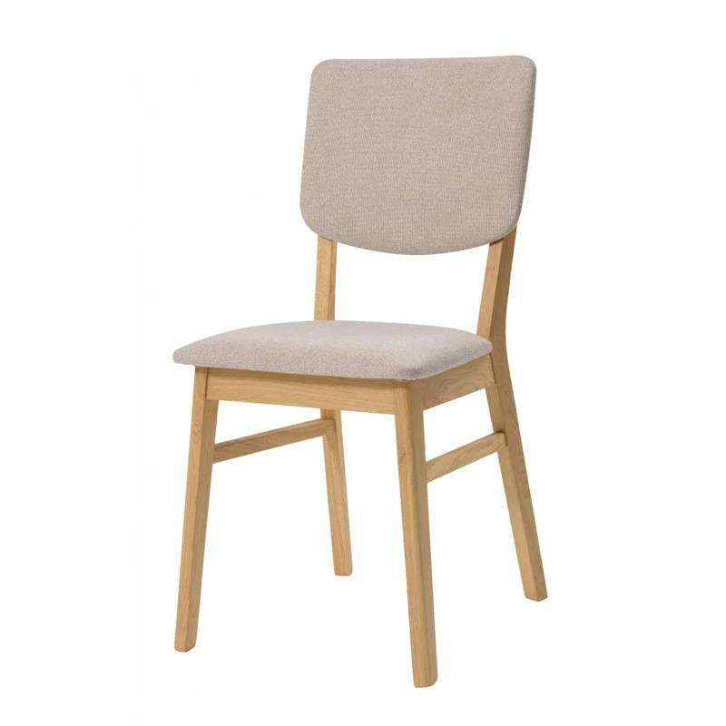 Lot de 2 ou 4 chaises de salle à manger Tallin, structure en chêne massif, rembourrées | VESKOR