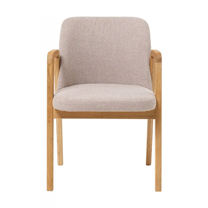 Lot de 2 ou 4 chaises de salle à manger Chill, structure en chêne massif, rembourrées | VESKOR