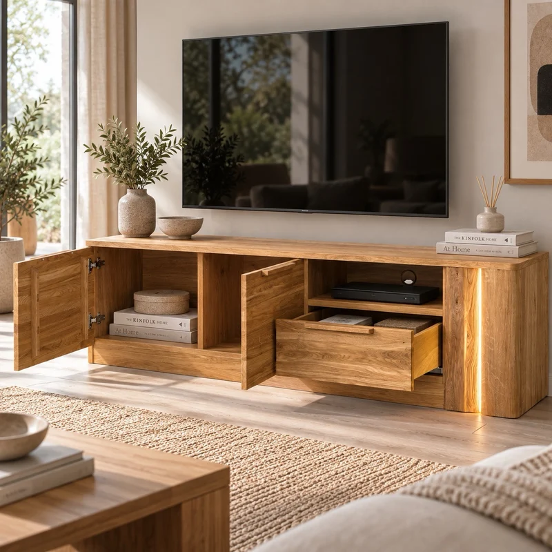 Meuble TV en chêne LONDRES 25 | LoftStory
