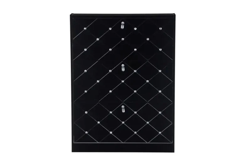 Meuble a Chaussures en Strass 3 Portes Noir 110x17x80 CM