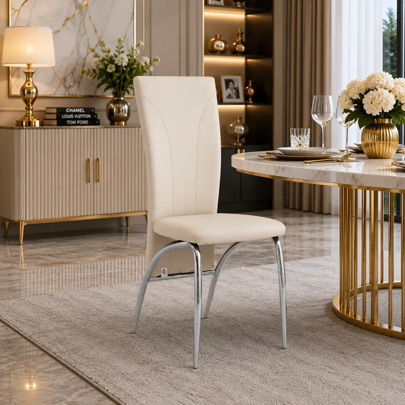 4 Chaises Velours Duna – Salle à Manger Moderne