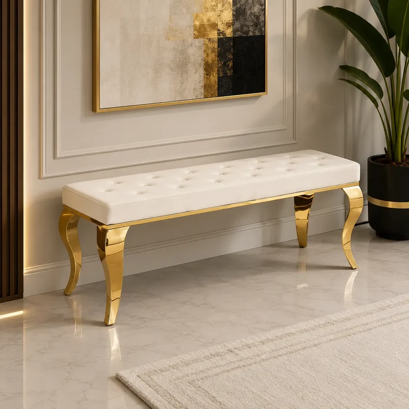 Banquette Baroque Pieds Dorés