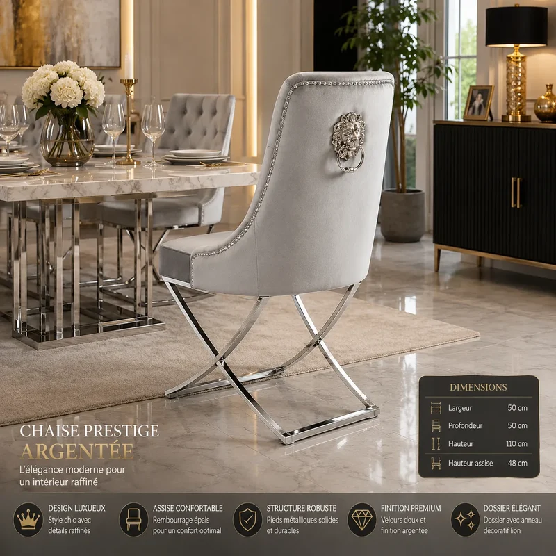 4 Chaises Lion Gala