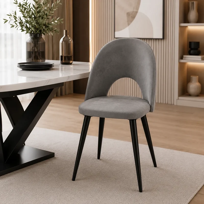 4 Chaises Amelia Pied Noir