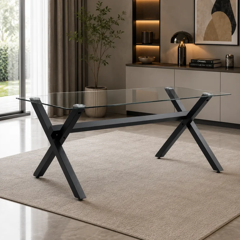 Table Repas IXE Pied Metal Plateau