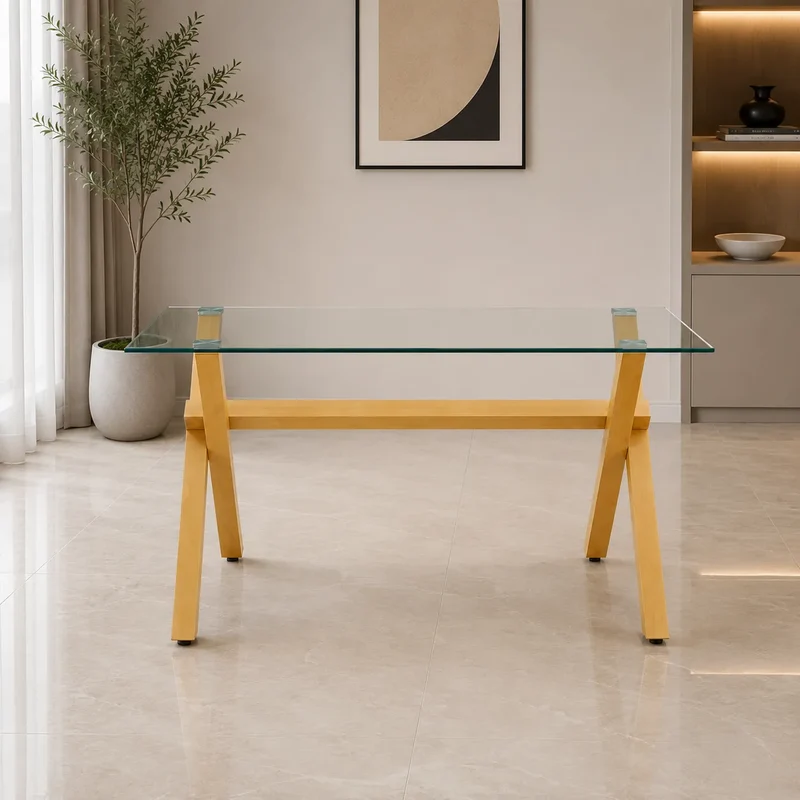 Table Repas IXE Bois Transparent