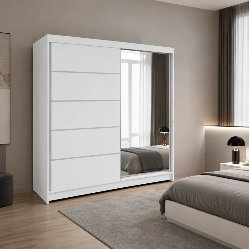 Armoire à portes coulissantes Lyon largeur 160 et 180 cm