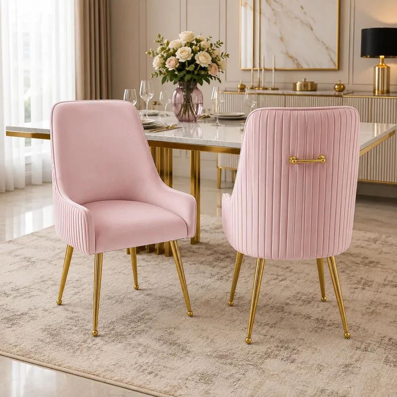 Chaise poignée dorée OPUS (Lot de 4)