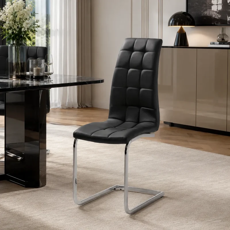LOT DE 4/6 CHAISES BELLA EN SIMILICUIR