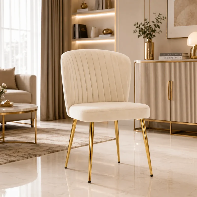 Lot De 4 Chaises Diana Gold Velours