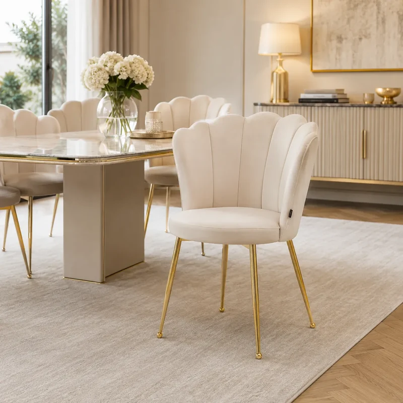 Lot De 2 Chaises Nymphea Gold Velours