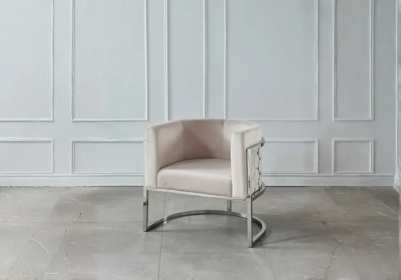 Fauteuil Alveoles pieds argentés