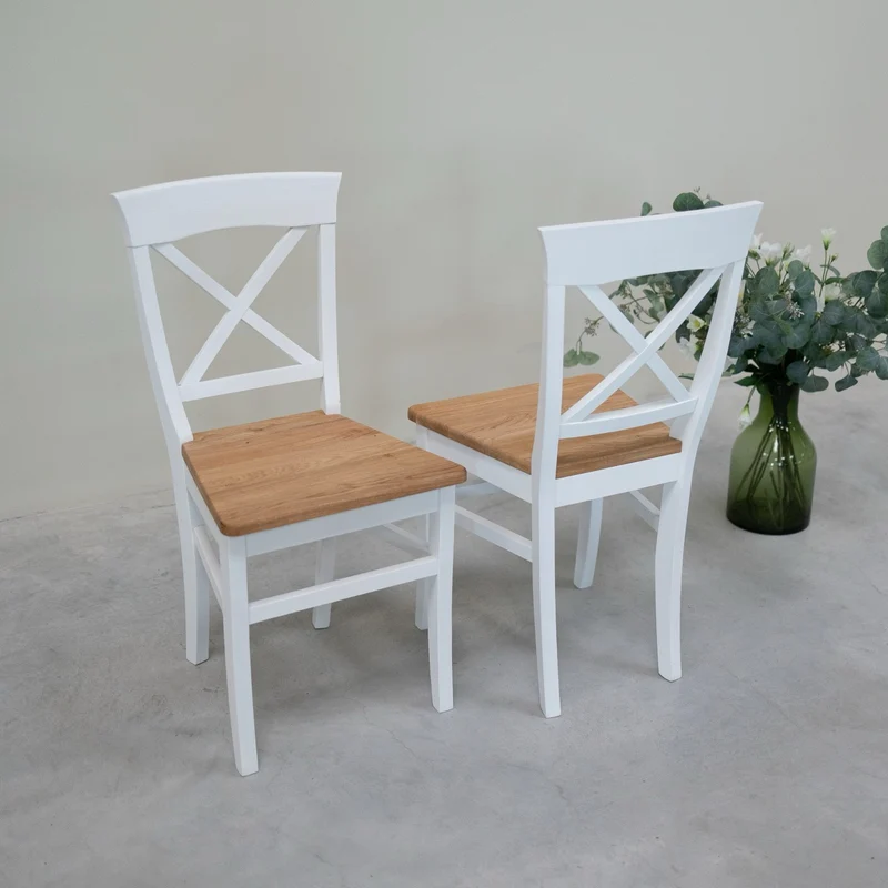 Lot de 2 ou 4 chaises de salle à manger en bois massif Lausanne | NordicStory