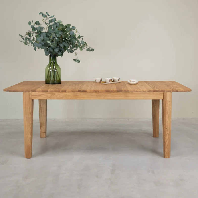 Table de salle à manger à rallonges en chêne massif KODAMA | NordicStory