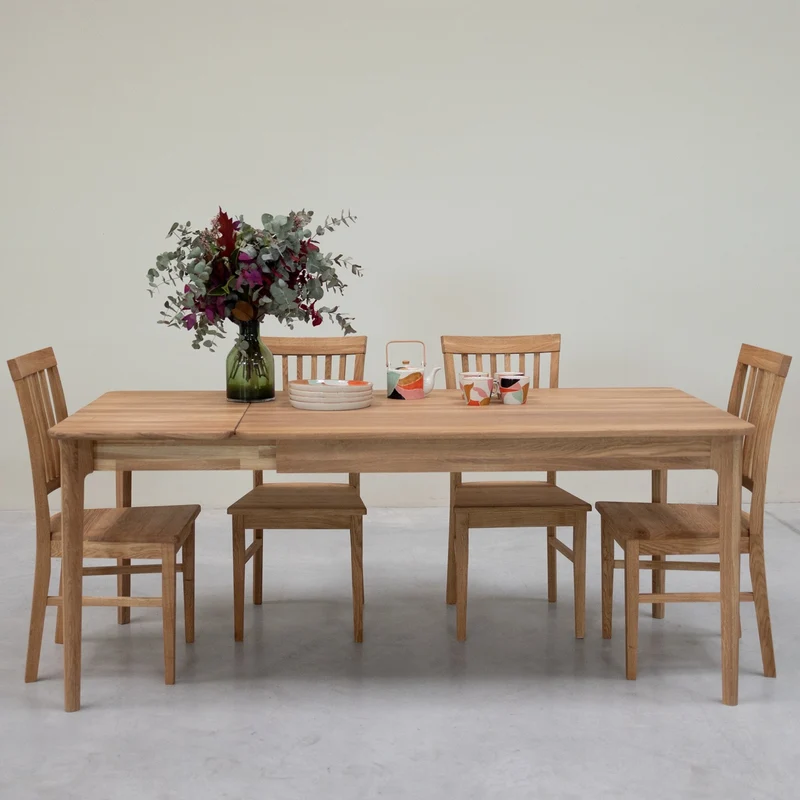 Table à manger extensible en chêne massif ASTRID | NordicStory