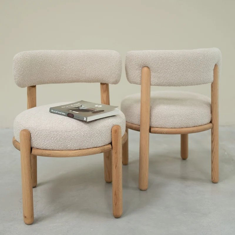 Lot de 2 chaises en chêne massif Lova | NordicStory