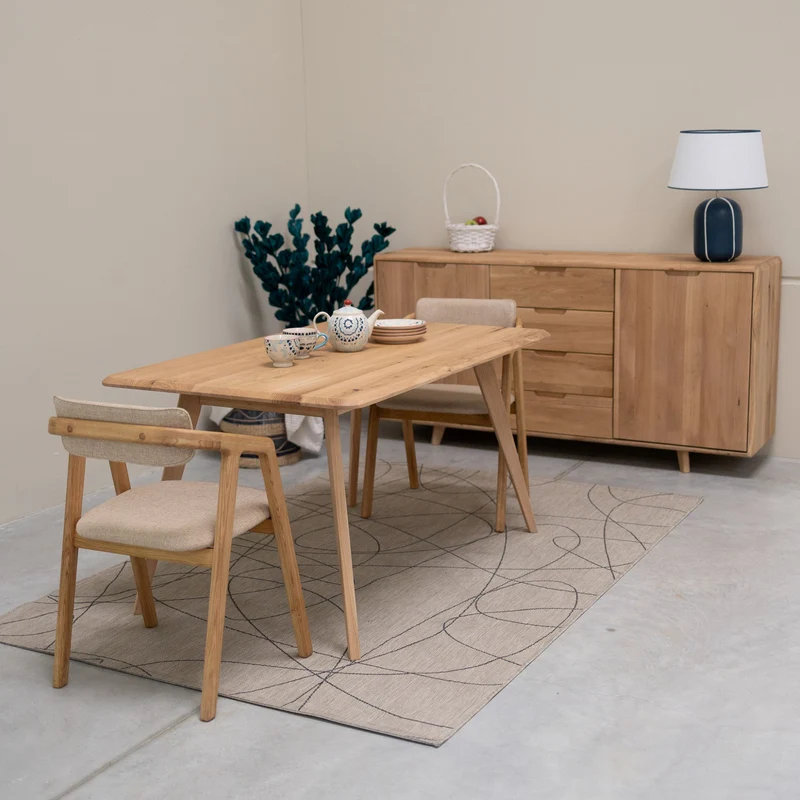 Table de salle à manger fixe en bois massif SWEDEN | NordicStory