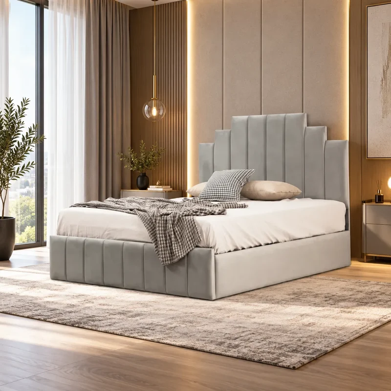 Lit Cadre Velours 160x200