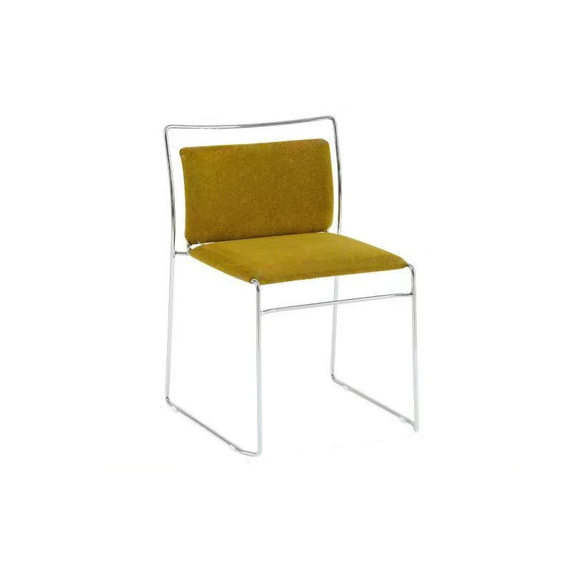 Contemporary Scandinavian Linen Carbon Steel Square Curved Bar Stool With Backrest For Living Room