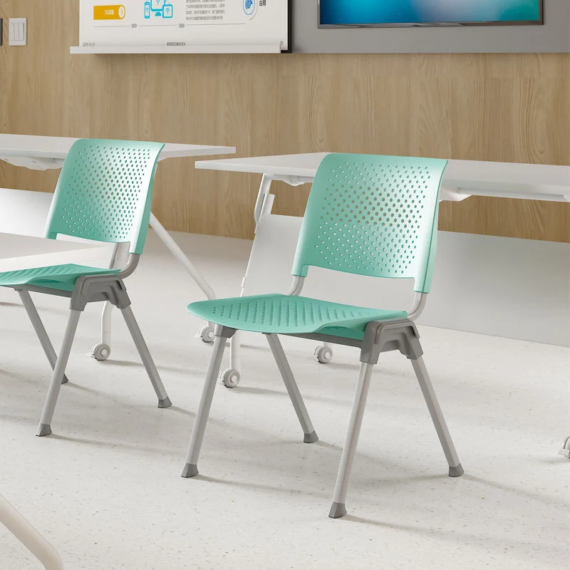 Modern Simplicity Hollow PP Steel Legs Stackable Desk Chair For Home Office