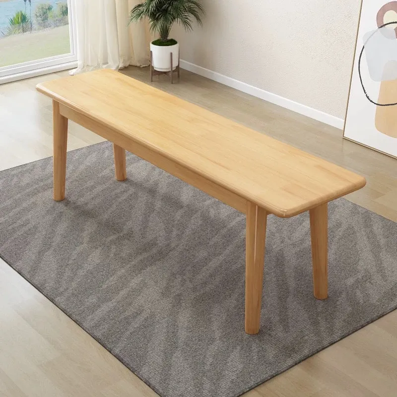 Modern Minimalist Solid Wood Rectangular Cylinder Footstool Bench For Living Room
