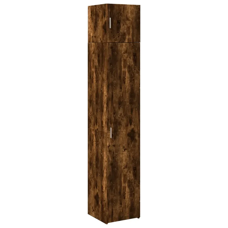 Armoire de rangement mince économie d’espace 40 x 42,5 x 225 cm en bois d'ingénierie chêne fumé 02_0055559
