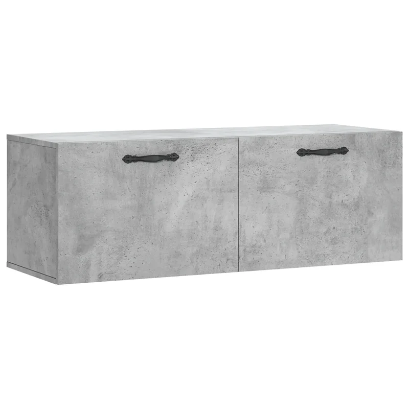 Armoire murale pratique moderne 100 x 36,5 x 35 cm rangement design en bois d'ingénierie gris béton 02_0048885