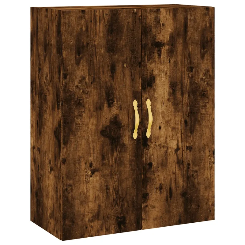 Armoire murale design pratique espace de rangement 69,5 x 34 x 90 cm en bois d'ingénierie chêne fumé 02_0048574