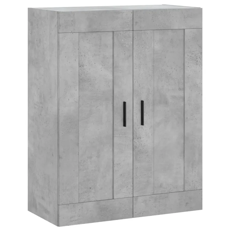 Armoire murale rangement flottante 69,5 x 34 x 90 cm fonctionnelle moderne en bois d'ingénierie gris béton 02_0048927