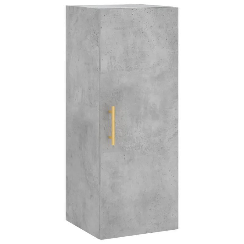 Armoire murale design élégant rangement polyvalent 34,5 x 34 x 90 cm en bois d'ingénierie gris béton 02_0048657