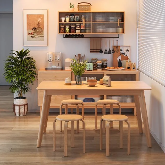 Modern Minimalist Solid Wood Round Chair For Living Room