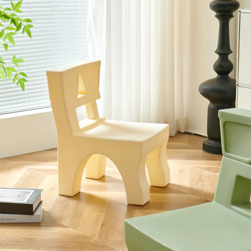 Contemporary Nordic Plastic Square Low Stool For Kids Bedroom & Living Room