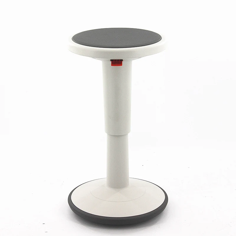 Modern Minimalist Cylindrical PU Leather Nylon Fiberglass Swivel Bar Stool Backless Armless For Dining Room & Kitchen