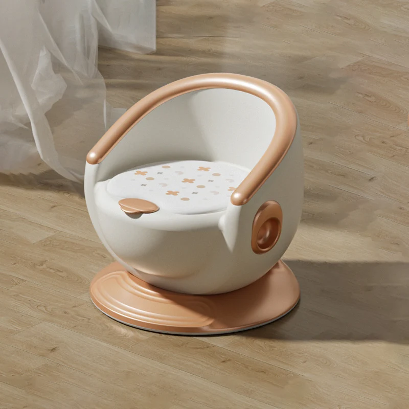 Contemporary Creative Spherical Curved PP PVC Kids Dining Chair Backrest Armless For Dining Room & Kitchen