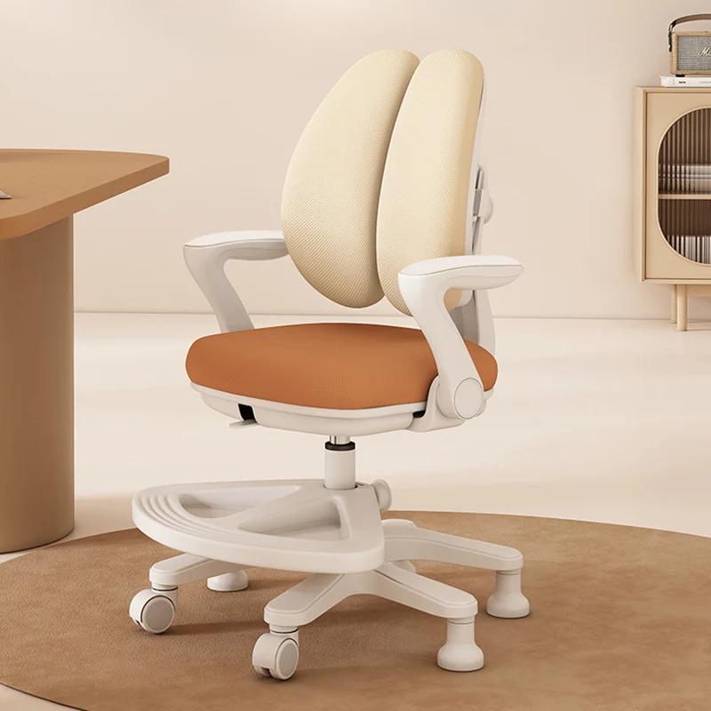 Contemporary Creative Curved Rabbit-Ear Design Kids PP Mesh Fabric Height-Adjustable Desk Chair Backrest Armrest For Home Office